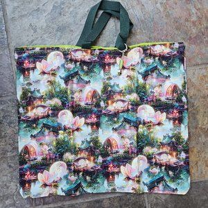 Handmade enchanted scenery tote bag